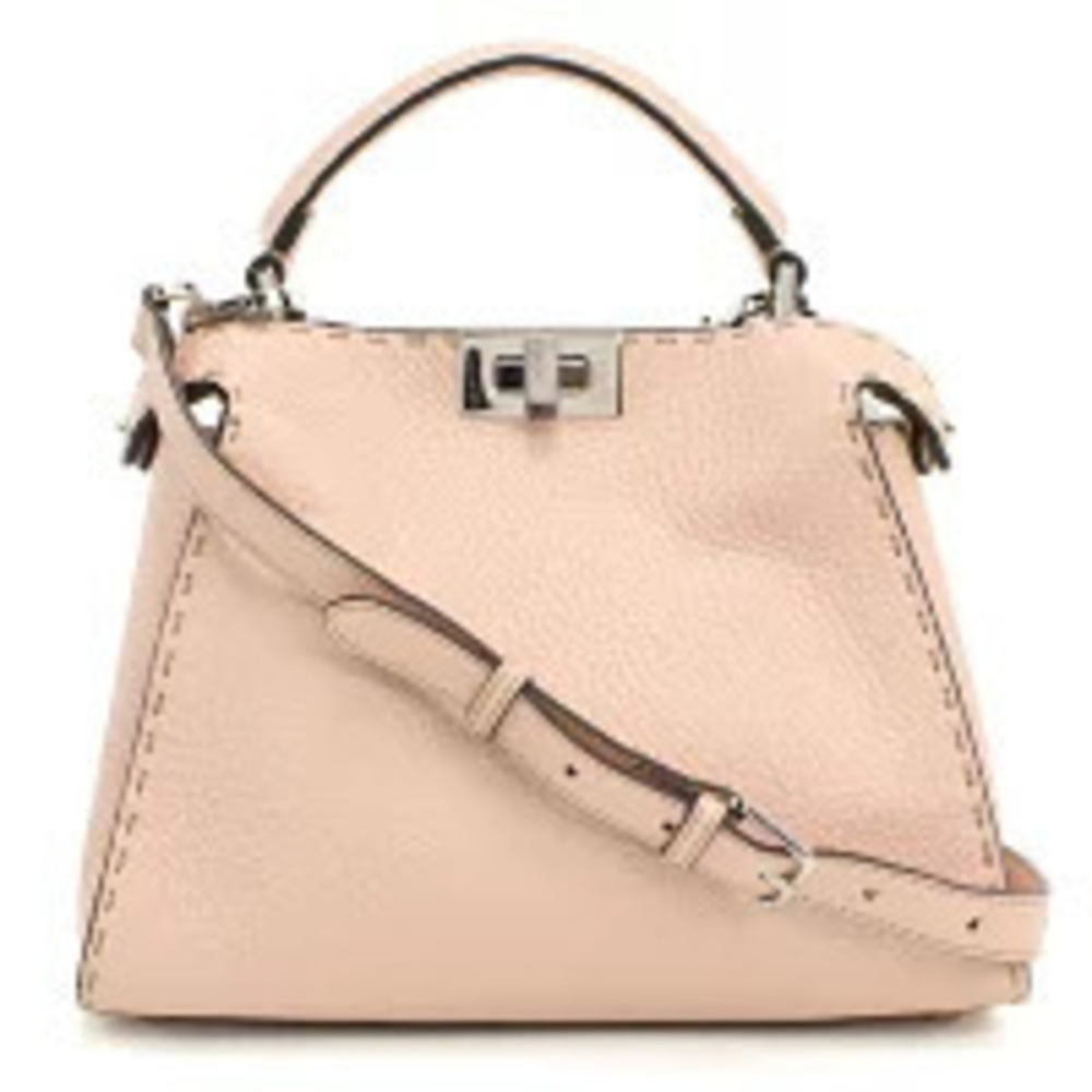 Fendi Peekaboo Selleria bag soft nude pink pebbled leather